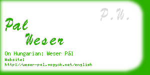 pal weser business card
